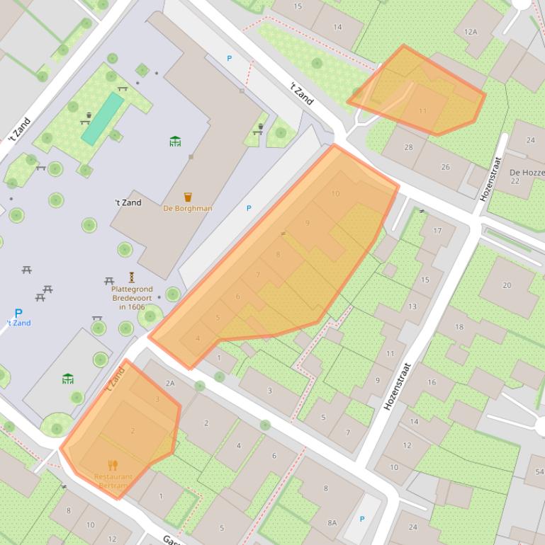 Kaart van postcodegebied 7126BE.