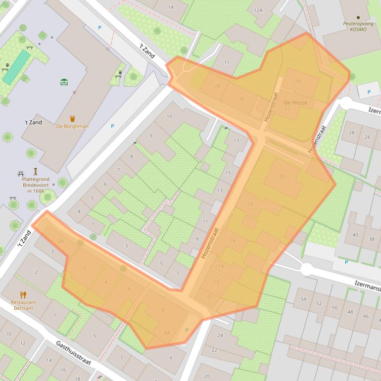 Kaart van postcodegebied 7126BK.