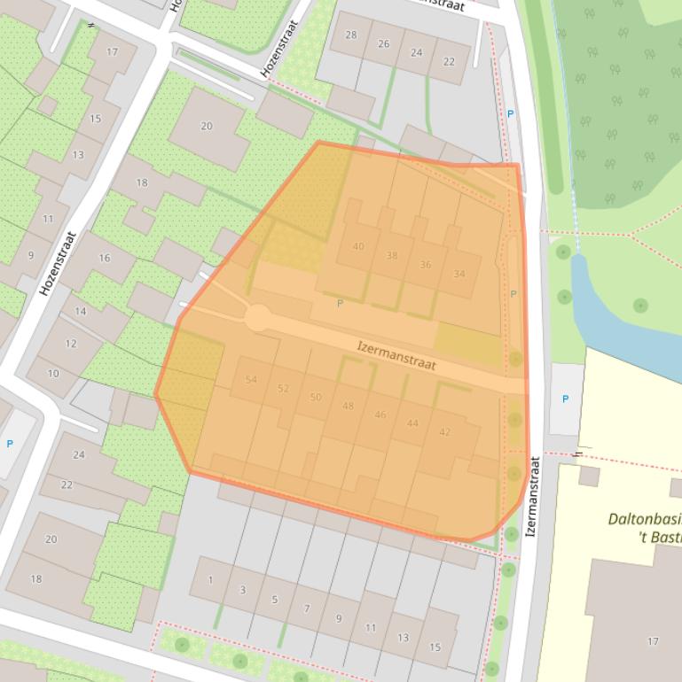 Kaart van postcodegebied 7126BP.