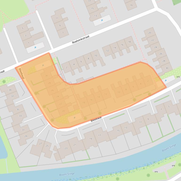 Kaart van postcodegebied 7126BV.