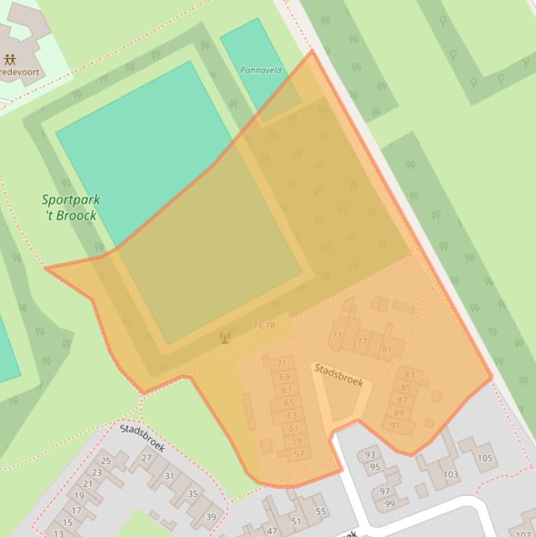 Kaart van postcodegebied 7126CN.