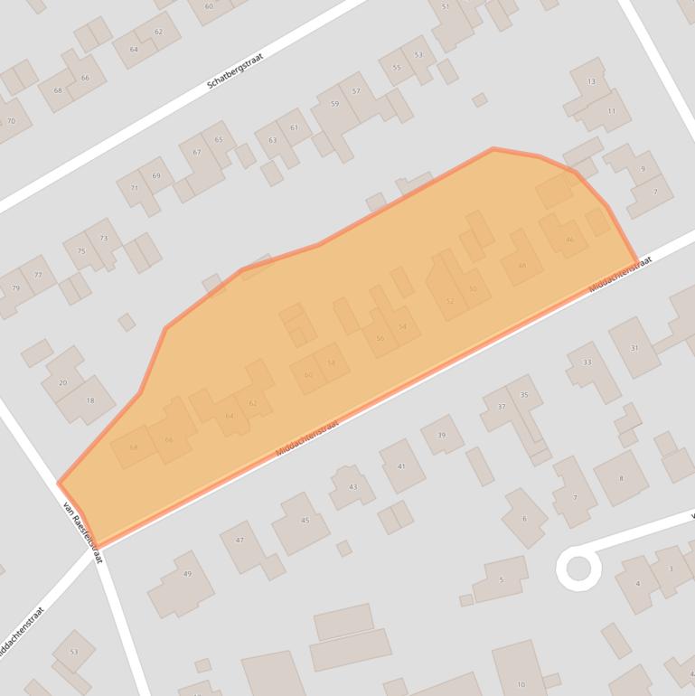 Kaart van postcodegebied 7131BD.