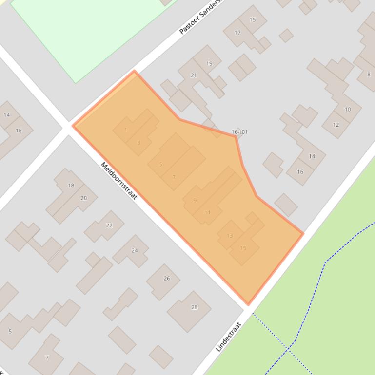 Kaart van postcodegebied 7131BM.