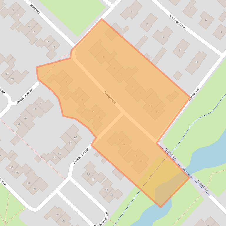 Kaart van postcodegebied 7131BR.