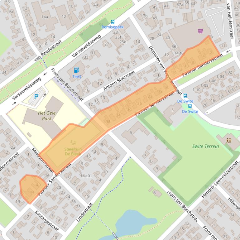 Kaart van postcodegebied 7131BV.