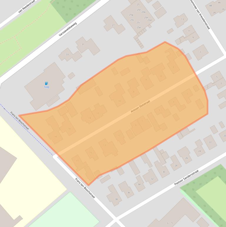 Kaart van postcodegebied 7131BW.