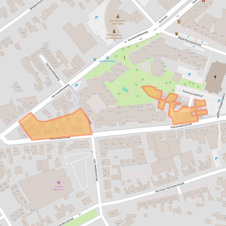 Kaart van postcodegebied 7131CH.