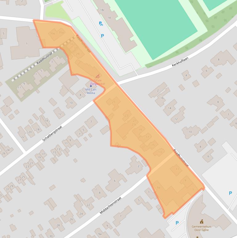 Kaart van postcodegebied 7131CL.