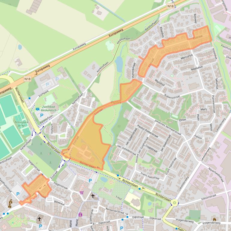 Kaart van postcodegebied 7131CT.