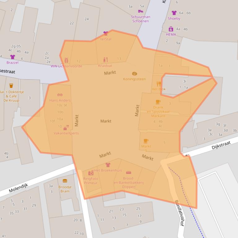 Kaart van postcodegebied 7131DG.