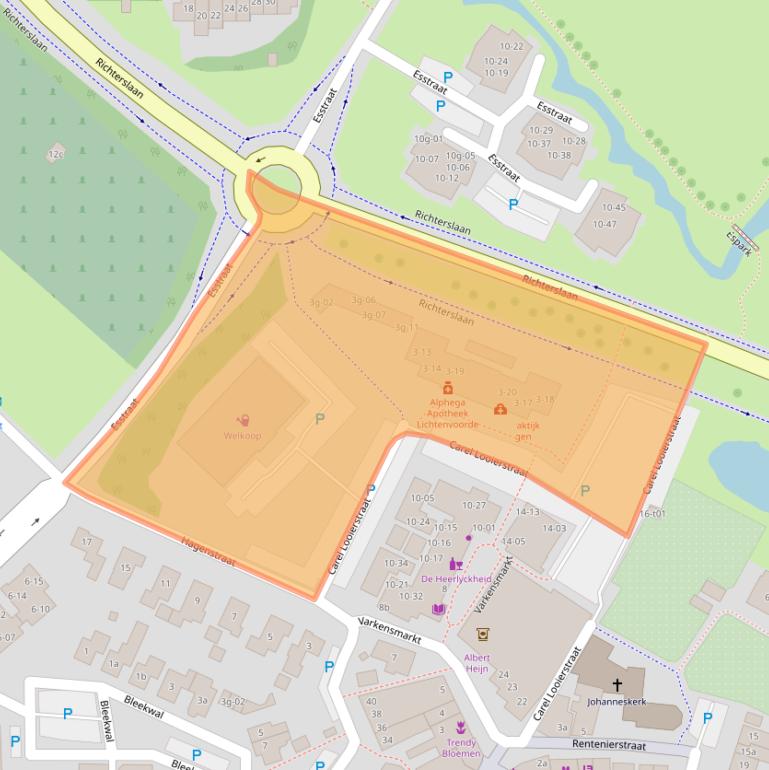 Kaart van postcodegebied 7131DJ.