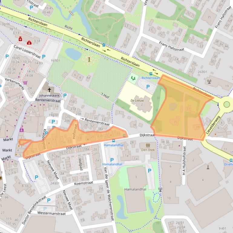 Kaart van postcodegebied 7131DM.