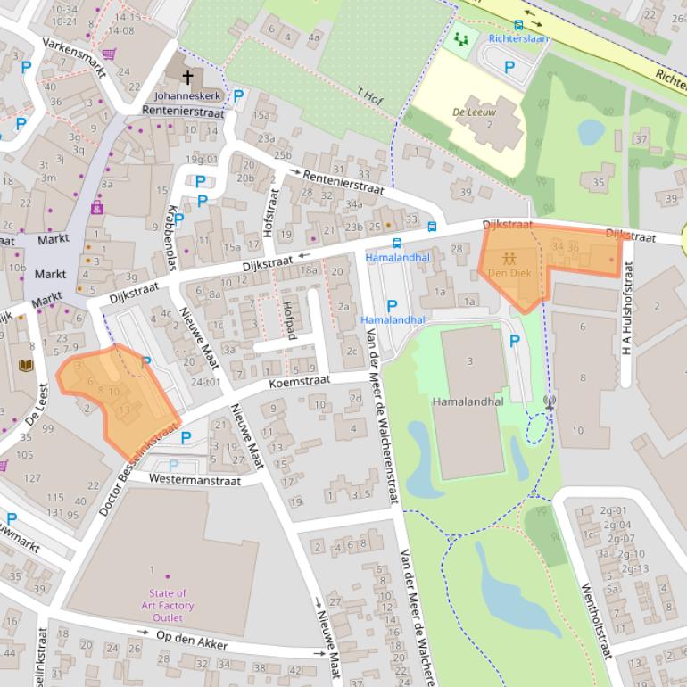 Kaart van postcodegebied 7131DP.