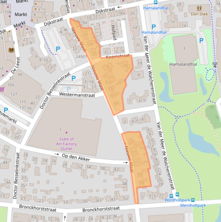 Kaart van postcodegebied 7131EK.