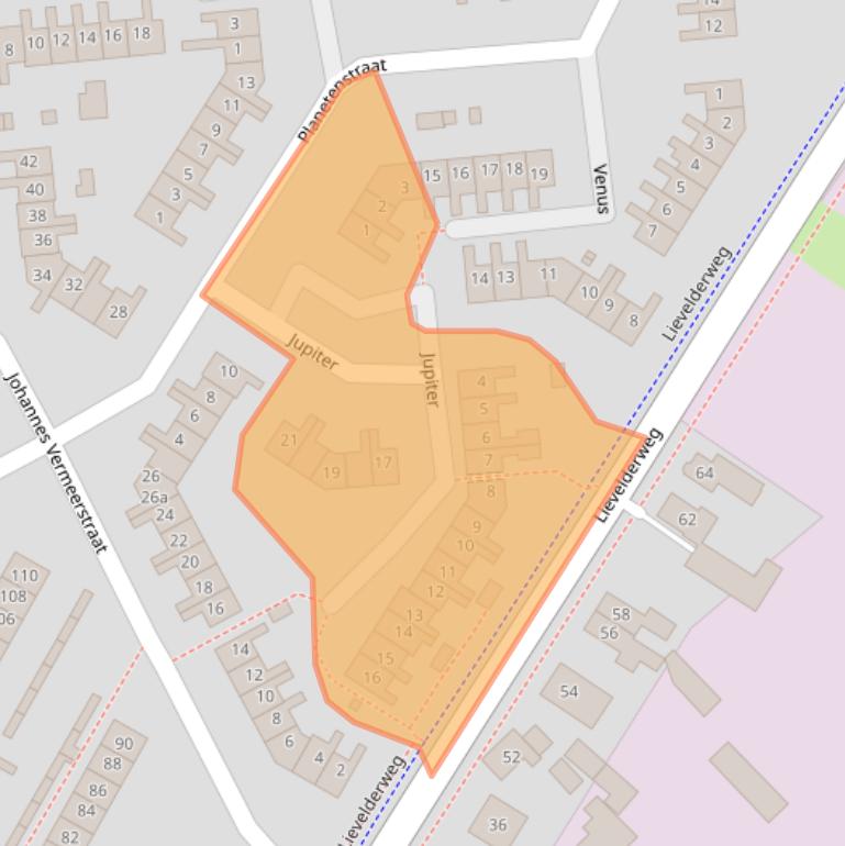 Kaart van postcodegebied 7131HC.