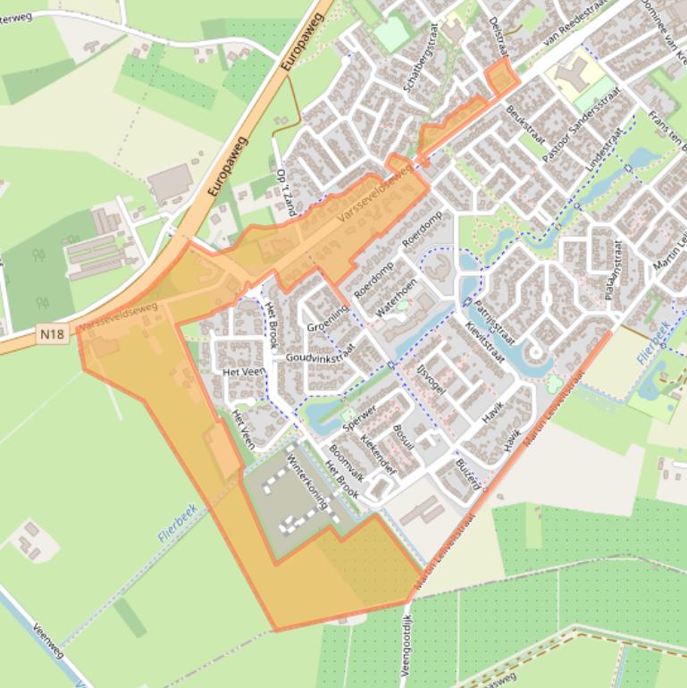 Kaart van postcodegebied 7131JA.