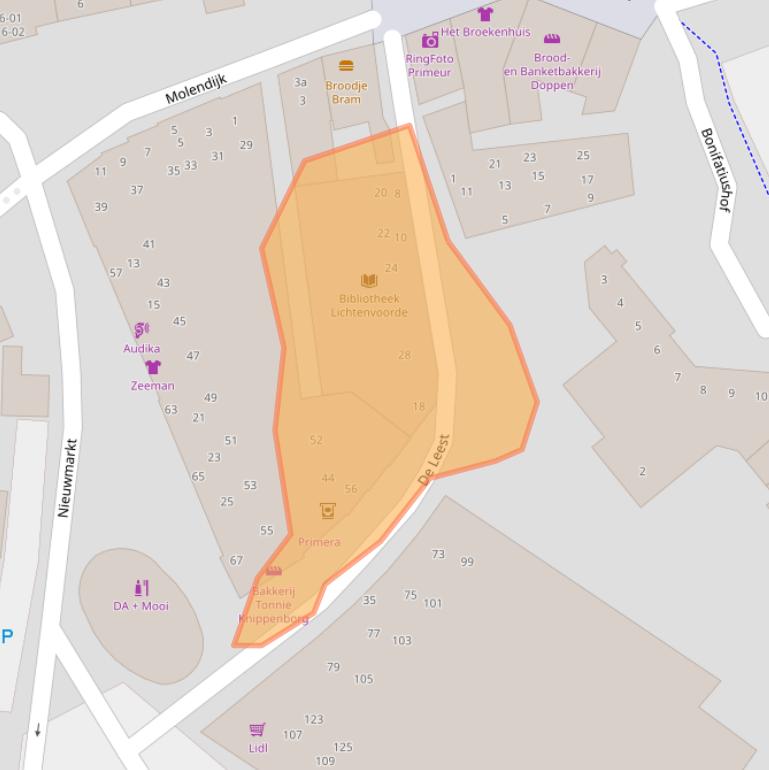 Kaart van postcodegebied 7131LH.