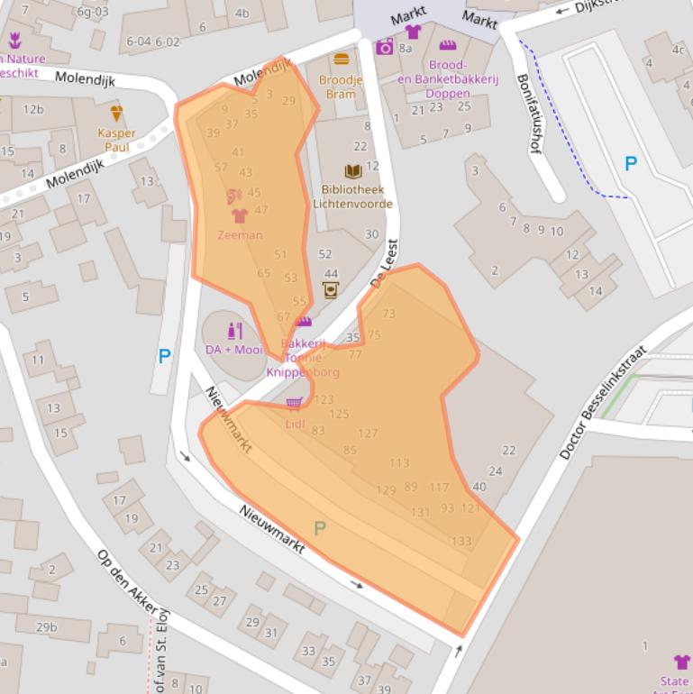 Kaart van postcodegebied 7131LJ.