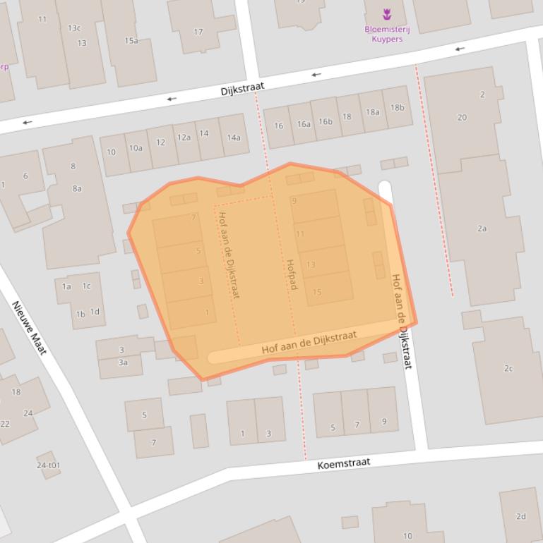 Kaart van postcodegebied 7131MZ.
