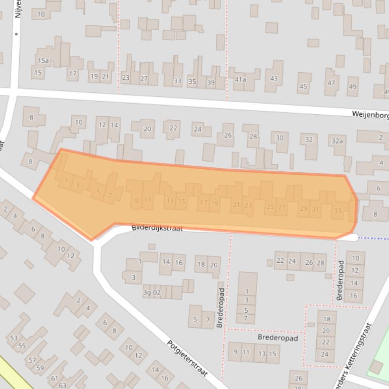 Kaart van postcodegebied 7131NH.