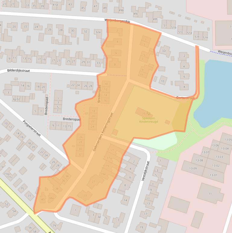 Kaart van postcodegebied 7131NM.