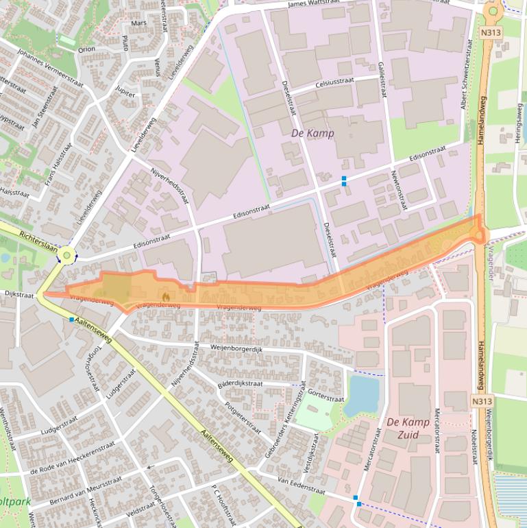 Kaart van postcodegebied 7131NS.