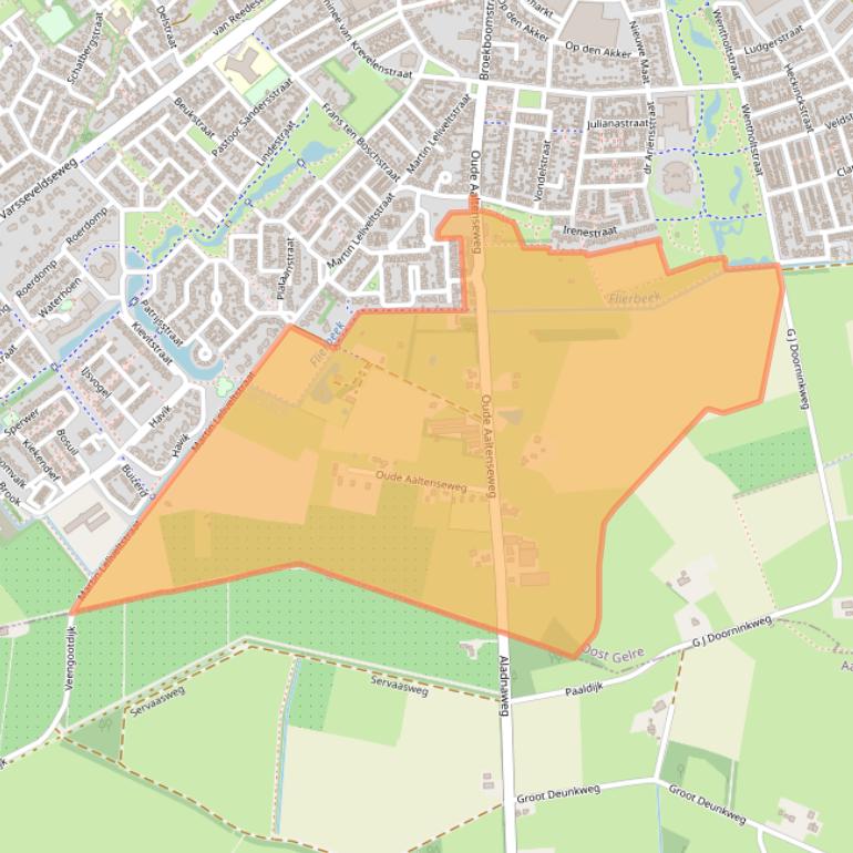 Kaart van postcodegebied 7131NZ.