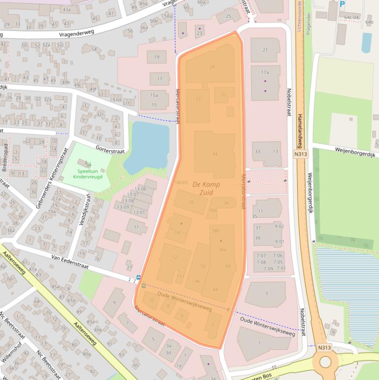 Kaart van postcodegebied 7131PX.