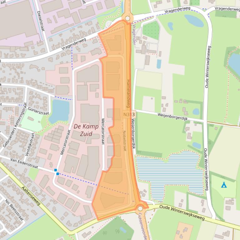 Kaart van postcodegebied 7131PZ.