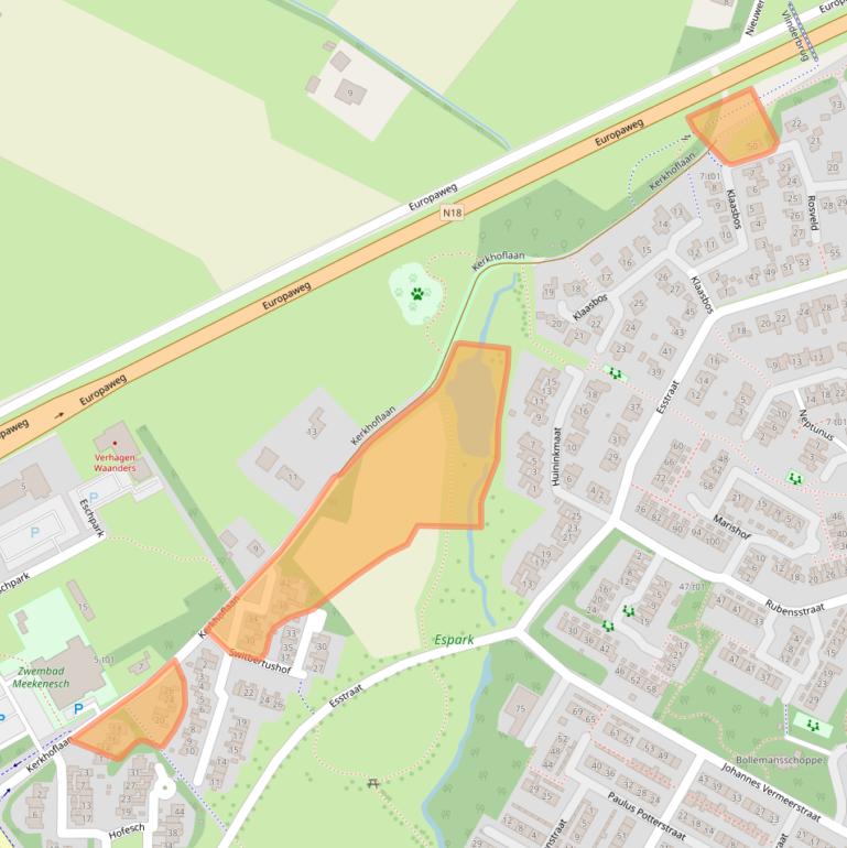 Kaart van postcodegebied 7131TD.