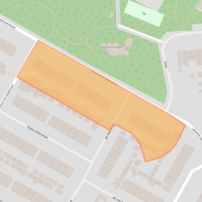 Kaart van postcodegebied 7131TX.