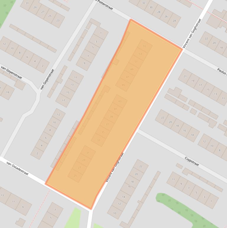 Kaart van postcodegebied 7131VE.