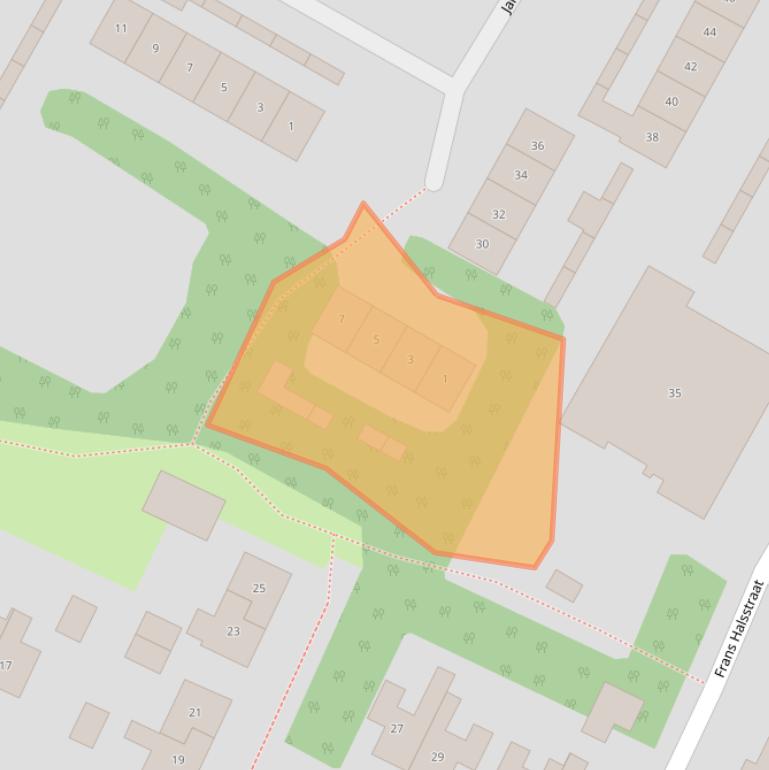 Kaart van postcodegebied 7131VN.