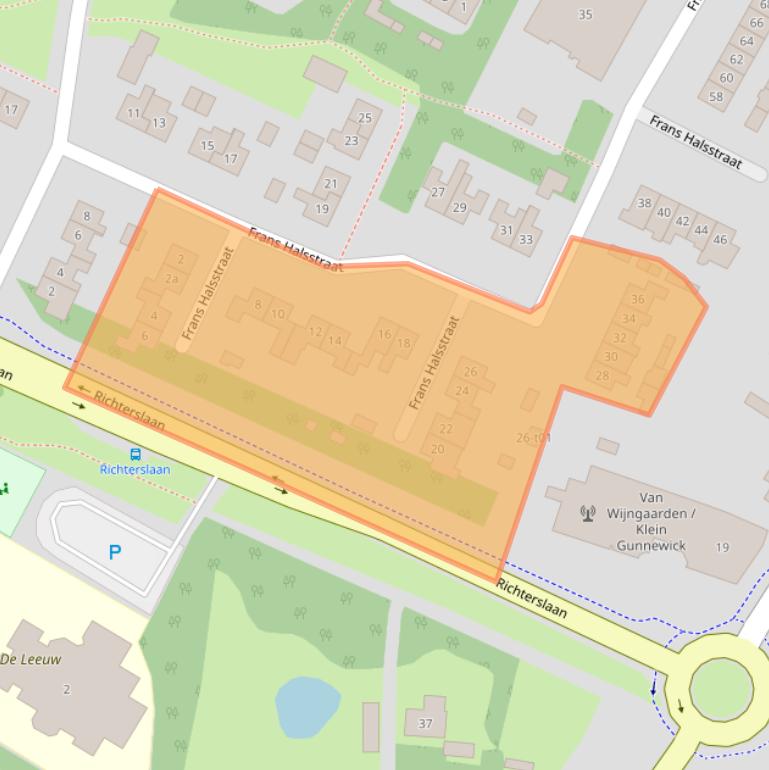Kaart van postcodegebied 7131VW.
