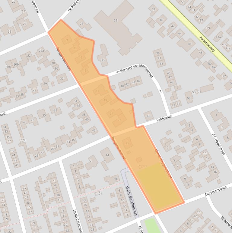 Kaart van postcodegebied 7131WH.