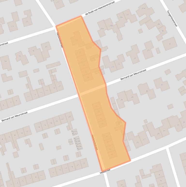 Kaart van postcodegebied 7131WV.