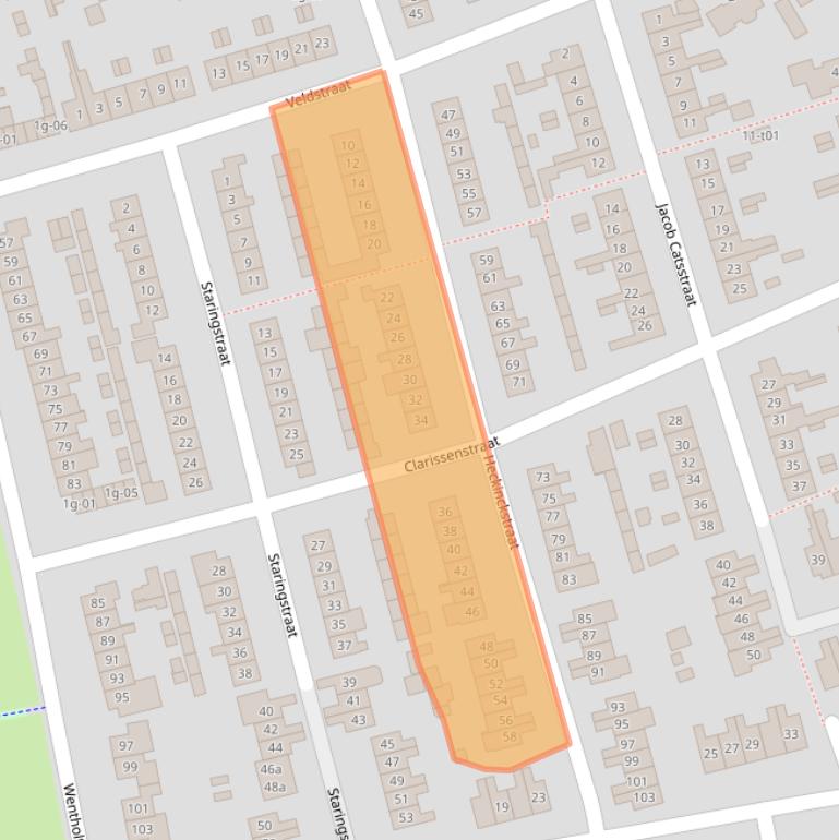 Kaart van postcodegebied 7131WZ.