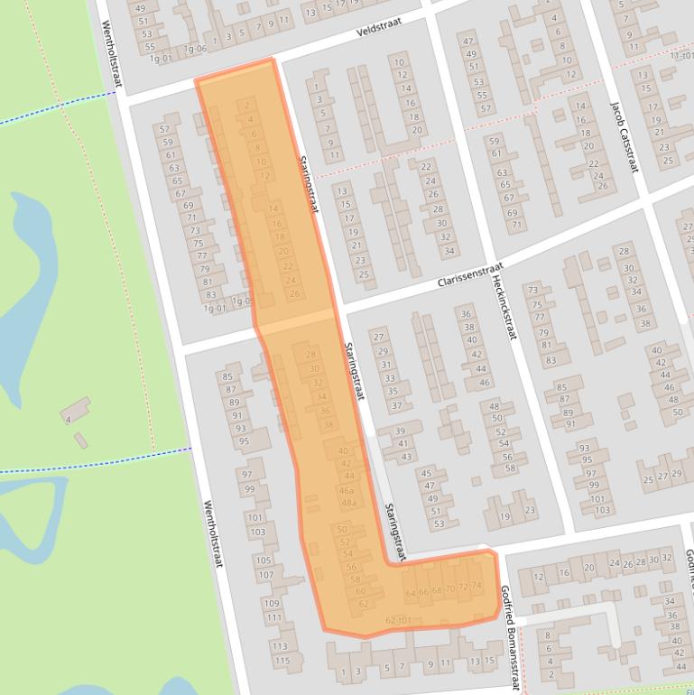 Kaart van postcodegebied 7131XB.