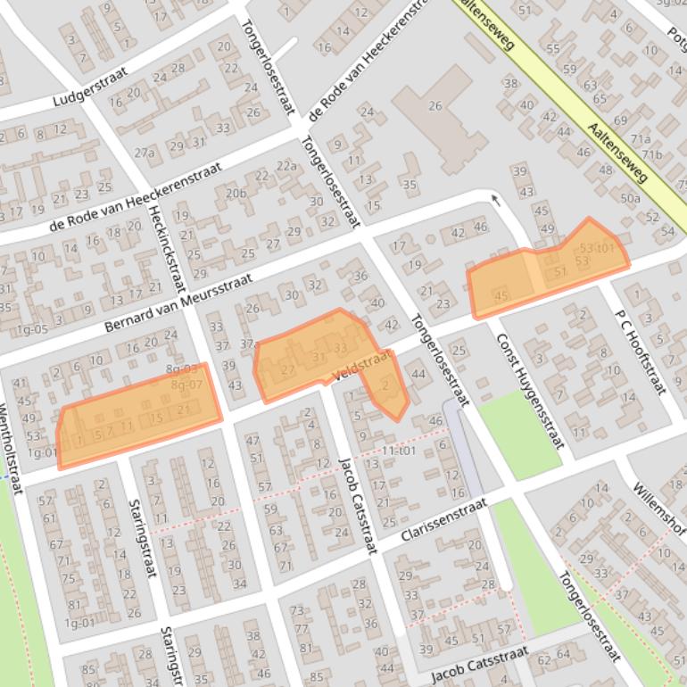 Kaart van postcodegebied 7131XC.