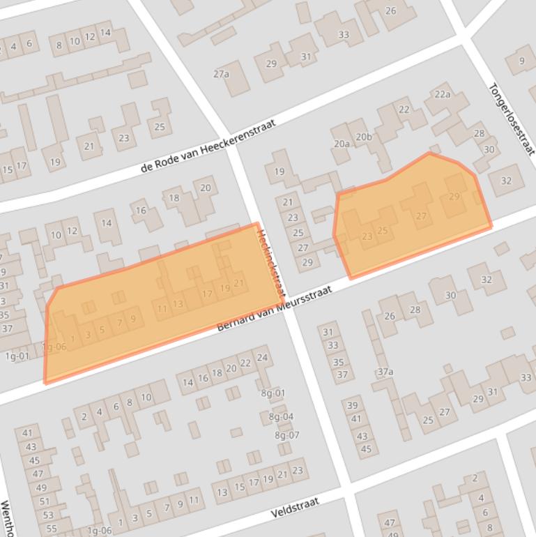 Kaart van postcodegebied 7131XE.