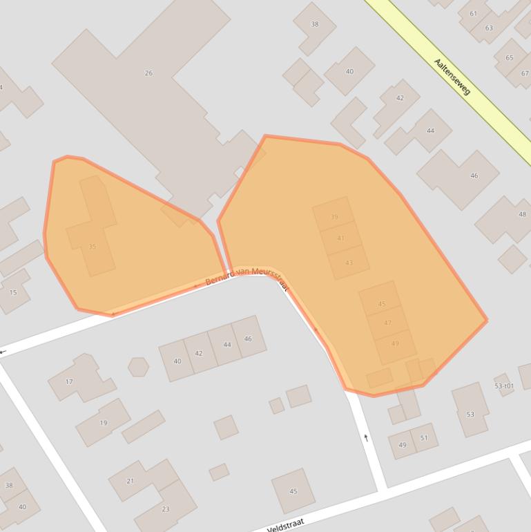 Kaart van postcodegebied 7131XG.