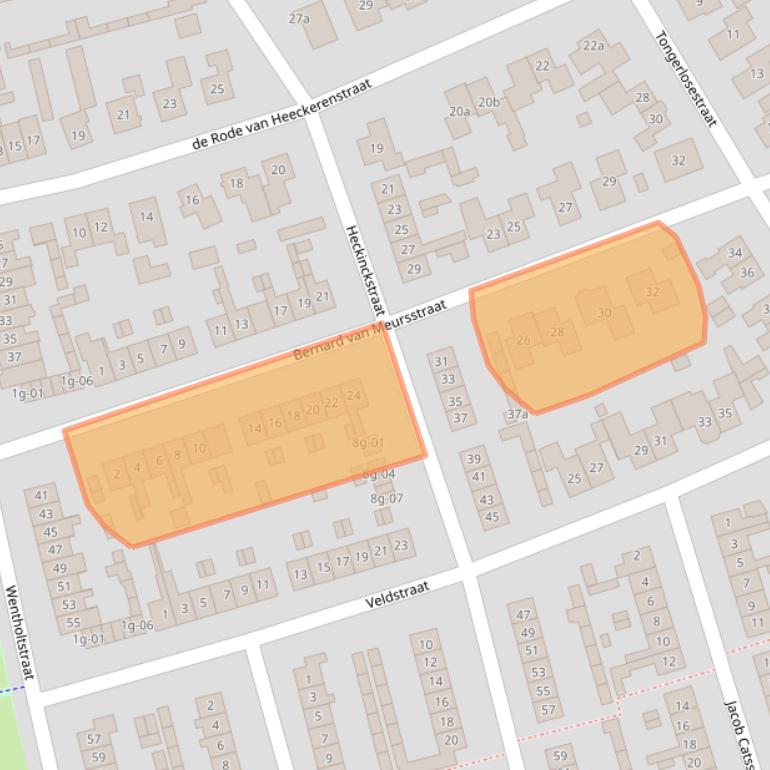 Kaart van postcodegebied 7131XH.