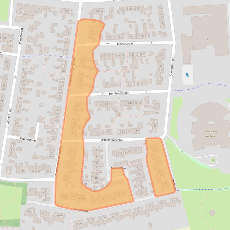 Kaart van postcodegebied 7131XS.