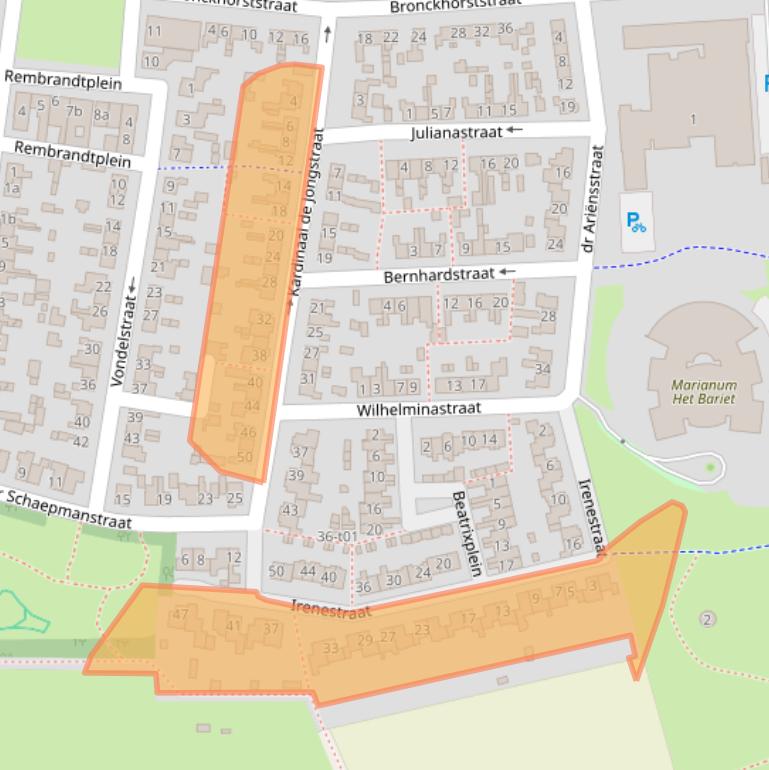 Kaart van postcodegebied 7131XT.
