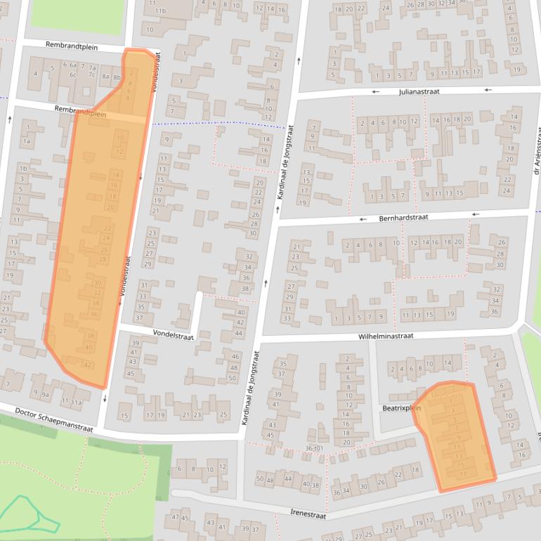 Kaart van postcodegebied 7131XW.