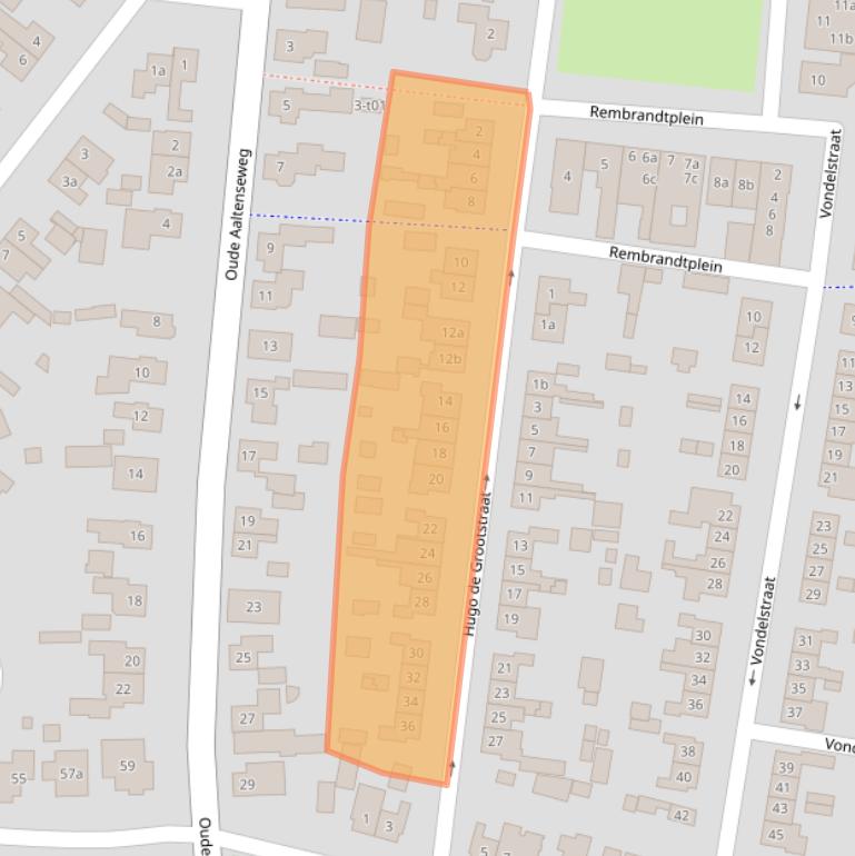 Kaart van postcodegebied 7131XZ.