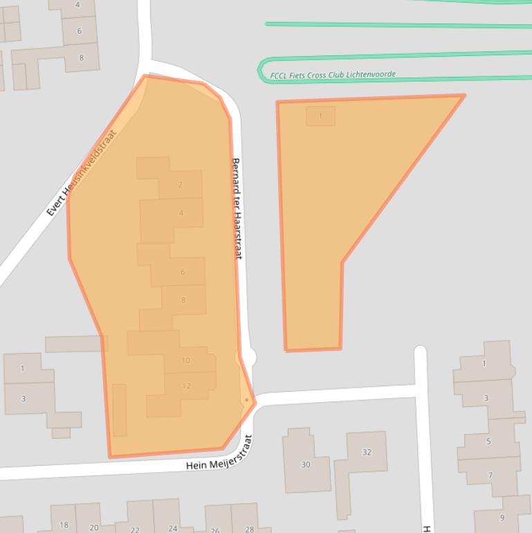 Kaart van postcodegebied 7131ZE.