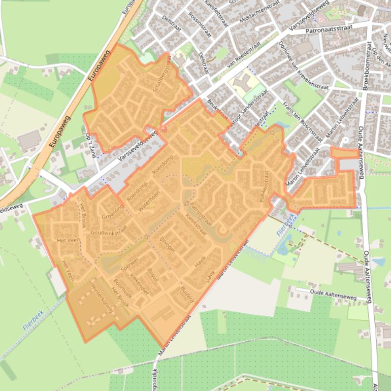 Kaart van postcodegebied 7132.