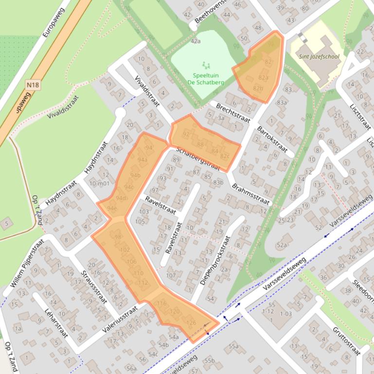 Kaart van postcodegebied 7132AB.