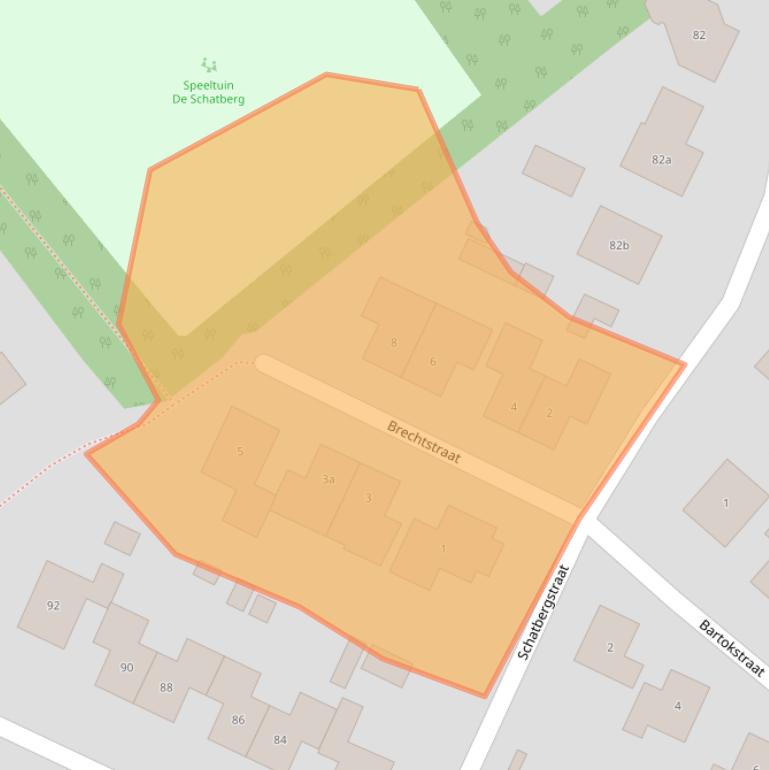 Kaart van postcodegebied 7132AC.